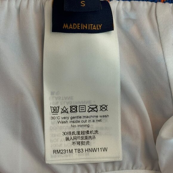 Louis Vuitton Blue & Orange Dove Print Swimshorts - Picture 3 of 7